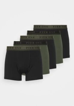 Pier One 5 PACK - Panties - Black/mottled Dark Grey -K 00955010cec94d048deaec05ec199c27