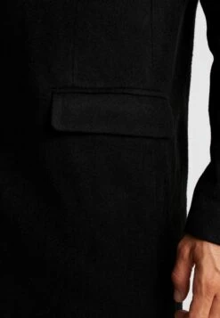 Pier One Klassischer Mantel - Black -K 028e03b31d4e49969839eb6f60af05ac