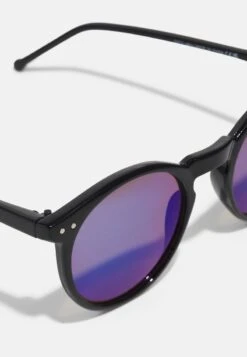 Pier One UNISEX - Sonnenbrille - Black/blue -K 11f17cbd777a412ba39007dce293526f