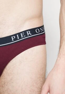 Pier One BRANDED WAISTBAND BRIEFS 3 PACK - Slip - Dark Blue /green/bordeaux -K 208437927cd54529b2ae47a824e20a21