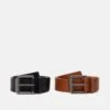 Pier One 2 PACK UNISEX - Gürtel - Black/cognac -K 2f8356d00e94424e9b370f49a86d96f0