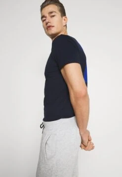 Pier One 2 PACK - Shorts - Mottled Light Grey/dark Blue -K 380539021590444ba0d9f275a672b5df