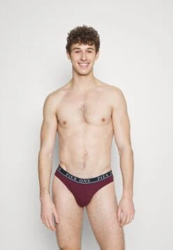 Pier One BRANDED WAISTBAND BRIEFS 3 PACK - Slip - Dark Blue /green/bordeaux -K 3bf4517ea3b5408a9a622d206f05beec