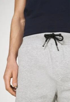 Pier One 2 PACK - Shorts - Mottled Light Grey/dark Blue -K 4492c0dabf24436a989a44a463fac6c0