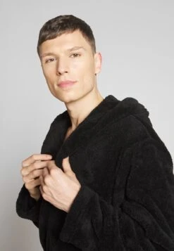 Pier One Bademantel - Black -K 46ddd89e67e647d9a552c22e74d82b35