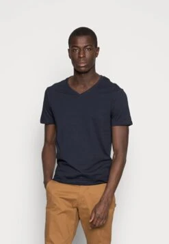 Pier One 5 PACK - T-Shirt Basic - White/blue/black -K 4a34d78ca51f42698346376dd60fb2d7