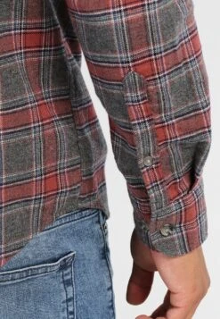 Pier One Hemd - Grey/coral -K 551953d0ad2d49119280dd58cb3b0bb3