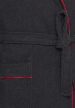 Pier One Bademantel - Black/red -K 5ec180ec9059472bac869a3b516d20a1