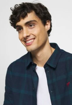 Pier One Hemd - Dark Blue/teal -K 60ff006a248a4e558dbde6647cd82b01