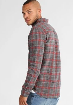 Pier One Hemd - Grey/coral -K 62192d2e542d4a69a08273483006118b