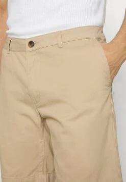 Pier One 2 PACK - Shorts - Tan/black -K 6b433566de7d442989684d12c4c80264