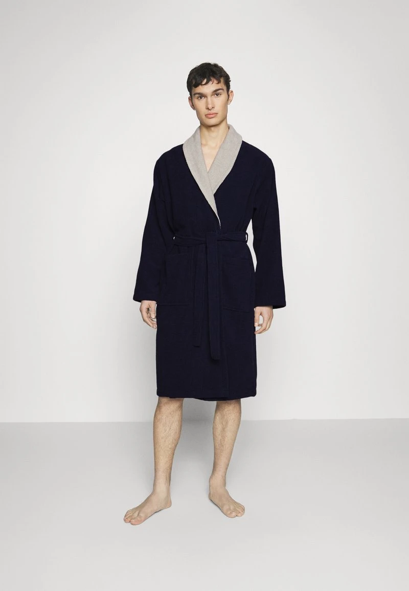 Pier One SHAWL TOWEL BATHROBE - Bademantel - Dark Blue 4 Pier One SHAWL TOWEL BATHROBE - Bademantel - Dark Blue – Bild 2