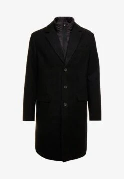 Pier One Klassischer Mantel - Black -K 89beb77879e74642a3f46a6222d3711f