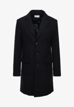 Pier One Klassischer Mantel - Dark Blue -K 96cbc5d7d0be48638eb63ddeede19e49