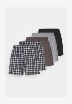 Pier One 5 PACK - Boxershorts - Grey -K abc2677e29204b66b44e246719f6eeb4