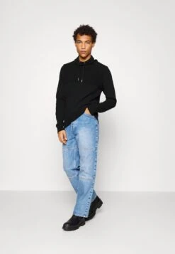 Pier One STRUCTURE BLOCK HIGH COLLAR - Strickjacke - Black -K acc47ebf50664a819cb2052e9632b64a