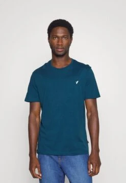 Pier One 5 PACK - T-Shirt Basic - White/blue/stone -K b839b6722acb4810893aab216141f42b