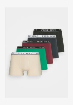Pier One 5 PACK - Panties - Beige/green/bordeaux -K bc7bad60932445cabd41ffd20695bb0b