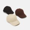 Pier One UNISEX 3 PACK - Cap - Black/dark Brown/beige -K c2733f675ca44ebd8c1145369473dacc