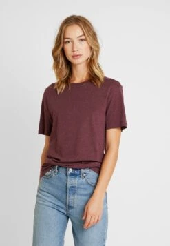 Pier One T-Shirt Basic - Bordeaux Melange -K d234511c84ac41259e22234949318da7