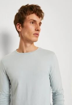 Pier One 2 PACK - Langarmshirt - Light Blue/dark Blue -K d315311a1b6348f89442cc5ec2361513