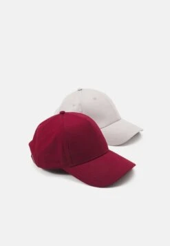 Pier One UNISEX 2 PACK - Cap - Light Grey/berry -K dc135ddce2ca4d6ea4c07bf8c622a918 1