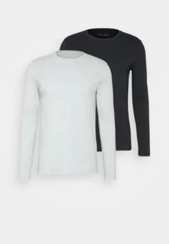 Pier One 2 PACK - Langarmshirt - Light Blue/dark Blue -K dc80738cde5f4337a9bcdc73cf9d8dc9