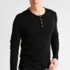 Pier One Langarmshirt - Black -K e058243a8e774966b0e6878733b2791a