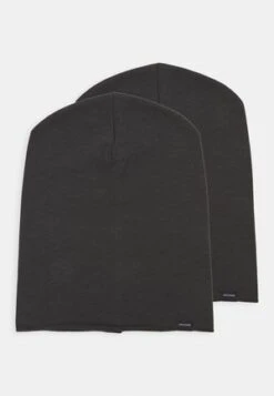 Pier One UNISEX 2 PACK - Mütze - Black/grey -K e50b8580c4fa40d19083df30a9f3b419