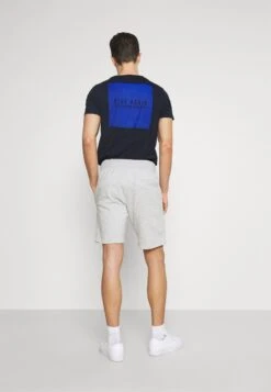 Pier One 2 PACK - Shorts - Mottled Light Grey/dark Blue -K e60f7b3fdabf4ebdaf4ab507e95d2596