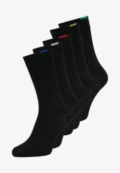 Pier One 5 PACK - Socken - Black -K f21d8127776a475ba07c632297fb0342