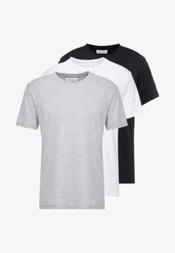 Pier One 3 PACK - T-Shirt Basic - White/black/light Grey 13 Pier One 3 PACK - T-Shirt Basic - White/black/light Grey -K f785e71fb58e4e639608a247ef343f6c