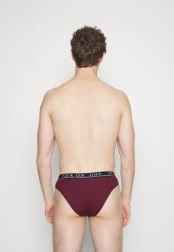 Pier One BRANDED WAISTBAND BRIEFS 3 PACK - Slip - Dark Blue /green/bordeaux -K ff57f99c0ab74e1faa96619054df022c