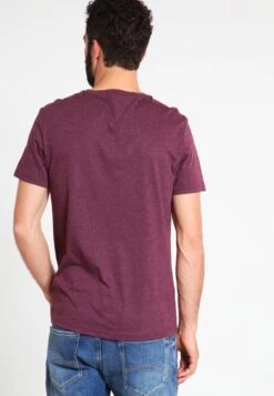 Pier One T-Shirt Basic - Bordeaux Melange -K ffd7bb5710514686b94257423824e5e6